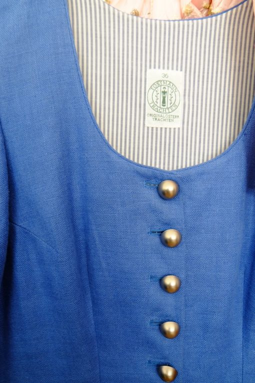 Tostmann Leinendirndl Azurblau – Bild 4